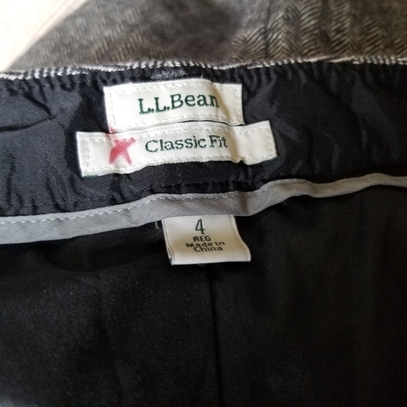 L.l.bean Herring Bone Woven Cotton Pencil Skirt Midi Length Fully Lined Size 4 - Picture 11 of 11